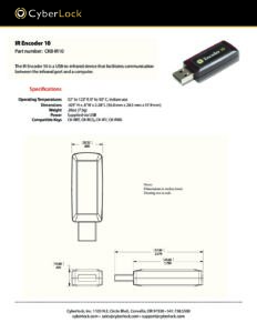 CKB-IR10 Spec Sheet PDF