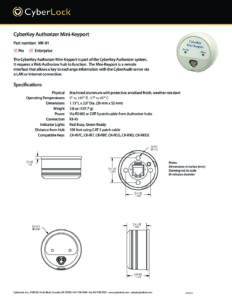 MK-01 Spec Sheet PDF