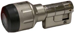 CyberLock Blue Euro Half Profile Lock, 30mm, BLR-PH30